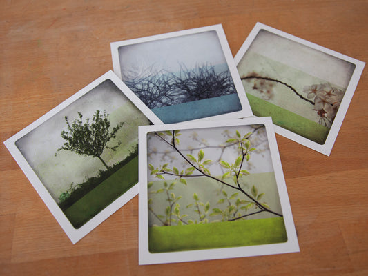 Set of 4 postcards - Country